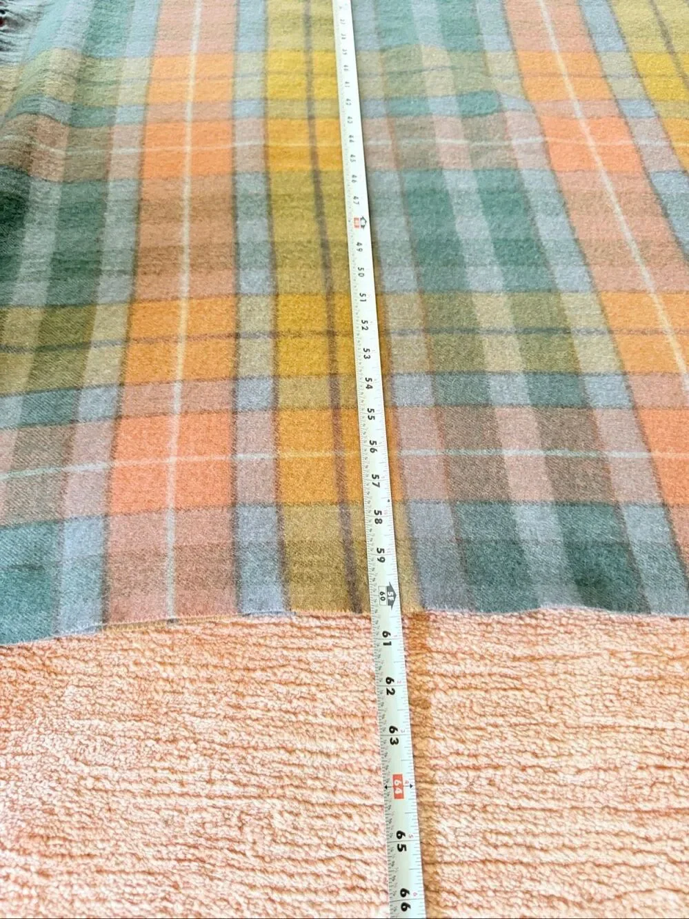 Edinburgh 100% Lambswool Plaid Throw Blanket Fringe 38x76 Soft Warm Scotland Sty
